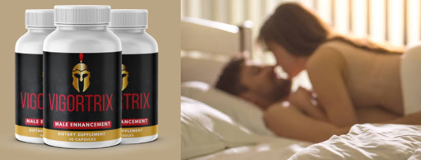 Vigotrix banner with supplement bottles and lifestyle imagery